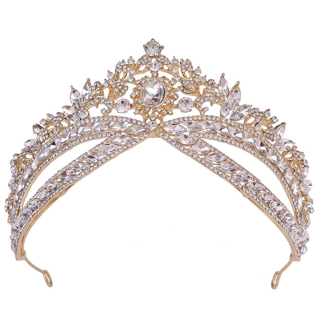 Wedding Crown Headdress Bridal Rhinestone Wedding Style Crown Accessories - Royalessencelux