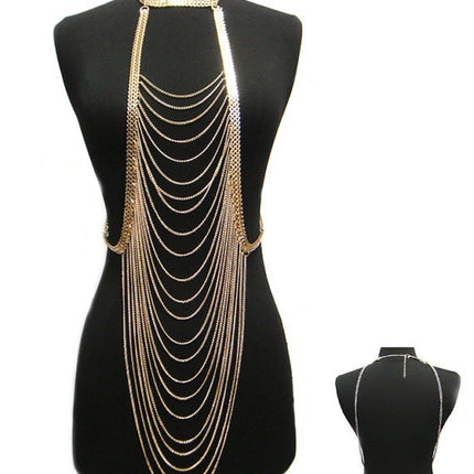 Body chain jewelry long necklace - Royalessencelux