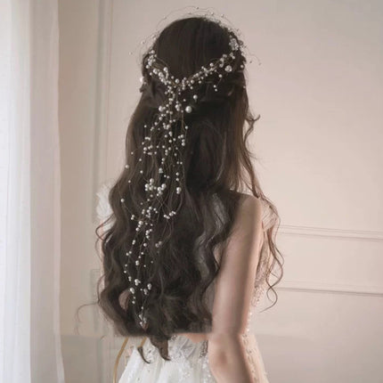 Bridal Headdress Handmade Pearl Fairy Hairband Super Fairy - Royalessencelux
