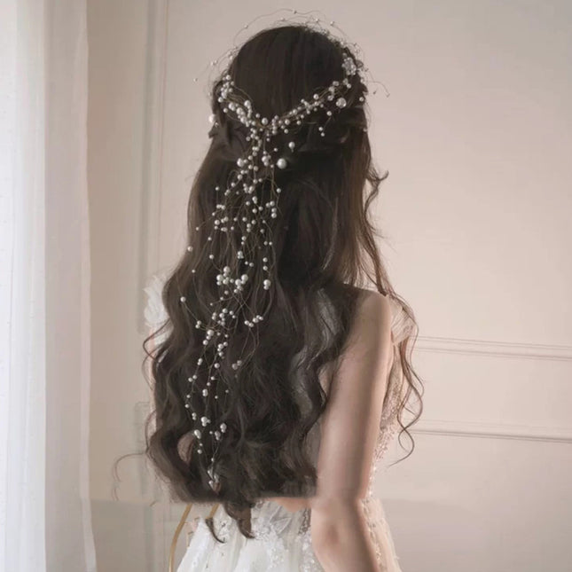 Bridal Headdress Handmade Pearl Fairy Hairband Super Fairy - Royalessencelux