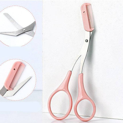 Eyebrow Trimming Knife With Comb Curved Moon Small Beauty Supplies Gadgets - Royalessencelux
