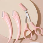 Pink / 2Eyebrow knife 1cutting comb