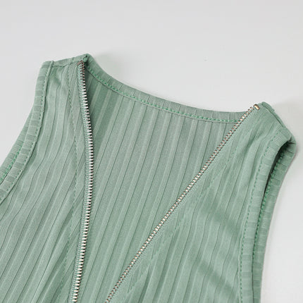 Women Stripe Knitted Women Sleeveless Mini Dress - Royalessencelux