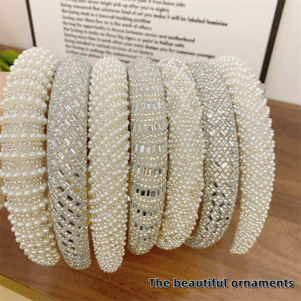 Heavy Industry Light Luxury New High-grade High-definition Pearl Headband - Royalessencelux