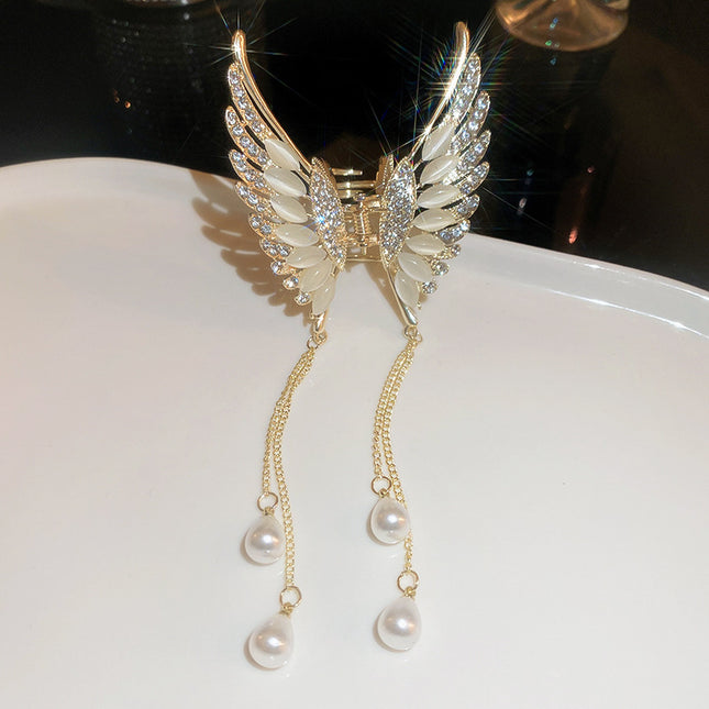 Elegant High-grade Golden Pearl Tassel Hairpin - Royalessencelux