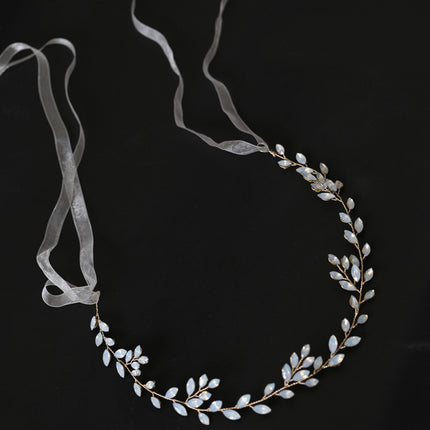 Protein Rhinestone Headdress With Yarn Strip - Royalessencelux