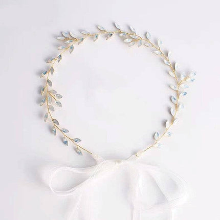 Protein Rhinestone Headdress With Yarn Strip - Royalessencelux