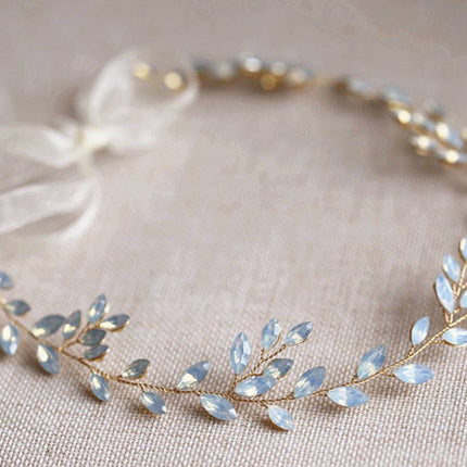 Protein Rhinestone Headdress With Yarn Strip - Royalessencelux