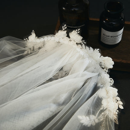 Vintage Beaded Lace Petal Headdress - Royalessencelux