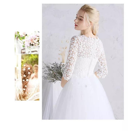 Spring new women's party ladies small  sleeves popular white dress summer dress - Royalessencelux