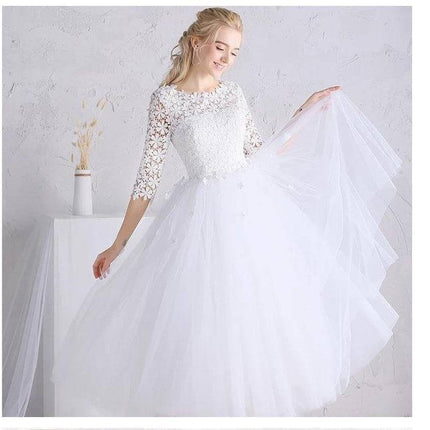 Spring new women's party ladies small  sleeves popular white dress summer dress - Royalessencelux