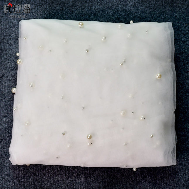 Luxury Heavy Industry Bridal Pearl Veil - Royalessencelux