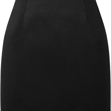 Women's High Waist Plaid Tight Pencil Wool Mini Skirt - Royalessencelux