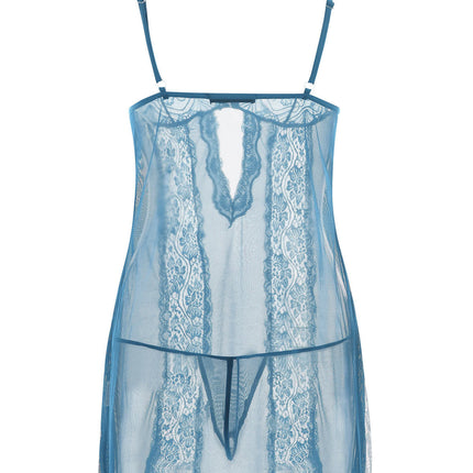 Lace Sling Long Skirt See-through Plus Size Nightdress Panties - Royalessencelux