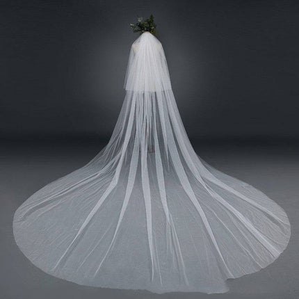 Bridal Wedding Veil Widened Tail - Royalessencelux
