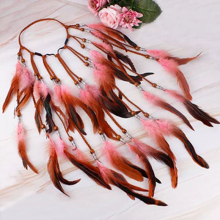 Women's Boho Fashion Feather Headband Ornament - Royalessencelux