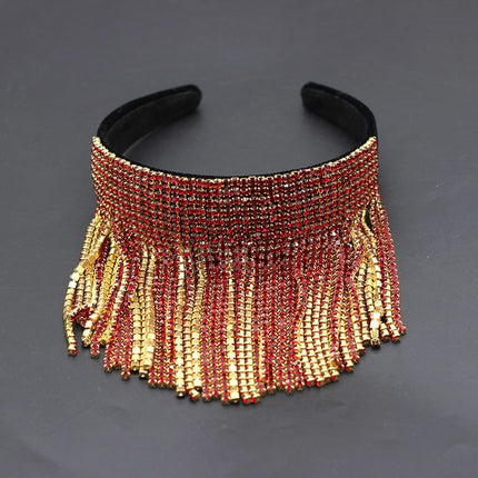 Tassel diamond pearl gift Bridal Hair Ornament - Royalessencelux