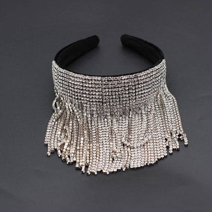 Tassel diamond pearl gift Bridal Hair Ornament - Royalessencelux