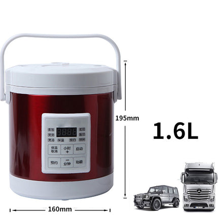 12V 24V Mini Rice Cooker 1.6L Car Truck Electric Hot Soup Rice Cooker - Royalessencelux