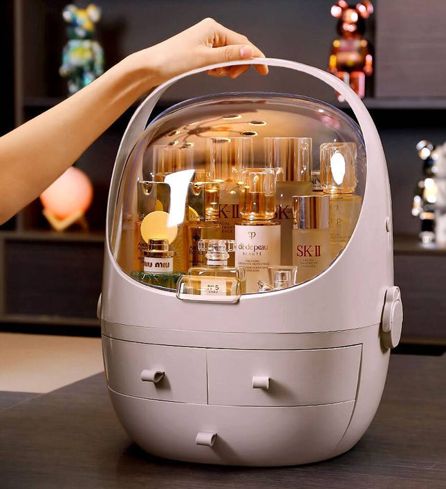 Cosmetic Storage Waterproof Dust Proof Storage Fully Open Lid - Royalessencelux