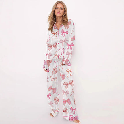 Printed Cute Pajamas Suit Long-sleeve Suit Suit Ladies - Royalessencelux