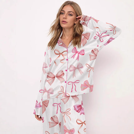 Printed Cute Pajamas Suit Long-sleeve Suit Suit Ladies - Royalessencelux