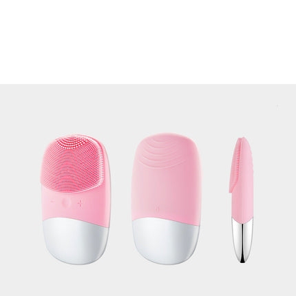 Mini Silicone Electric Face Cleansing Brush Electric Facial Cleanser Facial Cleansing Brush Skin Massager Skin Care Tools - Royalessencelux