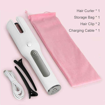 Wireless Automatic Curler USB  LCD Screen Ceramic Heating Anti-perm Curler - Royalessencelux