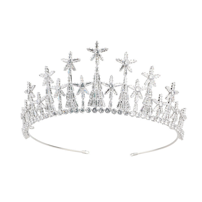 Zircon Headdress Formal Dress Accessories Bridal Crown - Royalessencelux