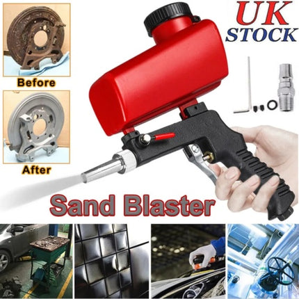 14  Air Portable Sandblasting Gun Hand Held Sand Blaster Shot Media Blasting UK - Royalessencelux