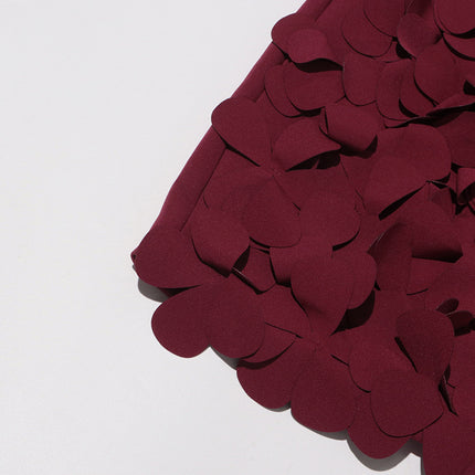 Design Sense Stitching Wafer Decoration Short A- Line Skirt - Royalessencelux