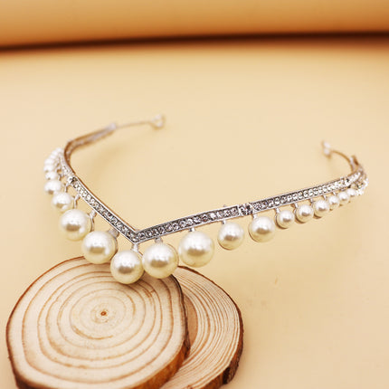 Bride's Wedding Crown Alloy Pearl - Royalessencelux