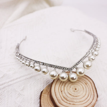 Bride's Wedding Crown Alloy Pearl - Royalessencelux
