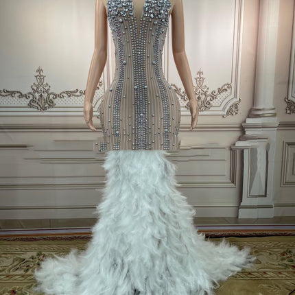 Show Thin Tight-fitting Hips Nightclub Bar Sleeveless Long - Royalessencelux