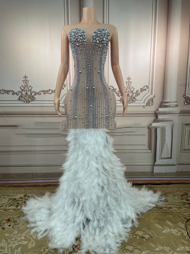 Show Thin Tight-fitting Hips Nightclub Bar Sleeveless Long - Royalessencelux