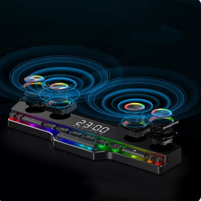 Wireless Bluetooth Speaker Multimedia Overweight Subwoofer Home Long Strip Small Stereo - Royalessencelux