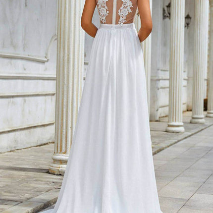 Chiffon Lace Trailing Wedding Large Swing Dress - Royalessencelux