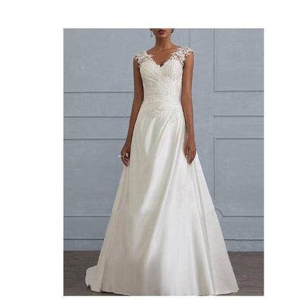 Autumn new white temperament lace dress European wedding bridesmaid backless low collar large size dress long skirt - Royalessencelux