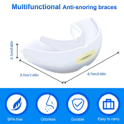 Adjustable Anti Snoring Mouth Guard Anti-Snoring Mouthpiece Sleeping Devices Bruxism Snoring Stopper Improve Sleep Mouthpiece - Royalessencelux