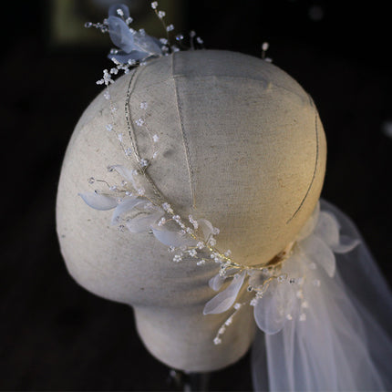 Bridal wreath veil wedding dress accessories - Royalessencelux
