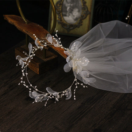 Bridal wreath veil wedding dress accessories - Royalessencelux