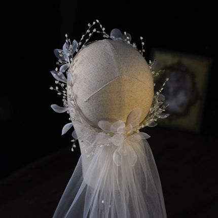 Bridal wreath veil wedding dress accessories - Royalessencelux