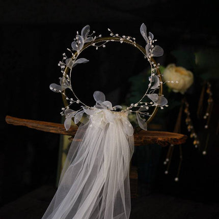 Bridal wreath veil wedding dress accessories - Royalessencelux