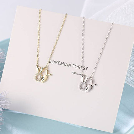 Latest 18K Gold Plated Rabbit Cute Gift Trending Necklace For Girl Jewelry - Royalessencelux