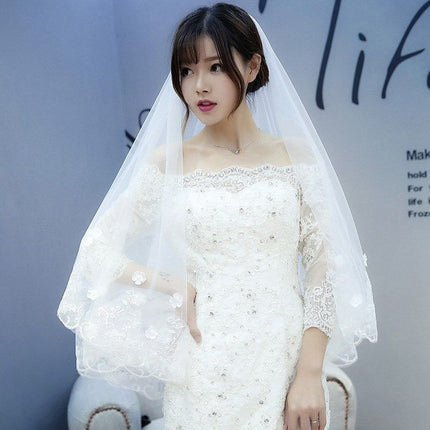 New Style Veil Korean Lace Petal Veil - Royalessencelux