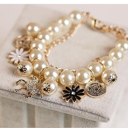 Pearl Flower Bracelet Jewelry - Royalessencelux