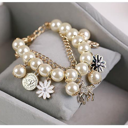 Pearl Flower Bracelet Jewelry - Royalessencelux