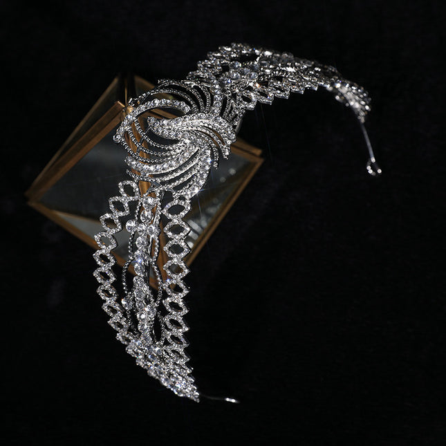 Rhinestone Crown Luxury Clothing Bridal Headdress Baroque Headband Hair Accessories - Royalessencelux