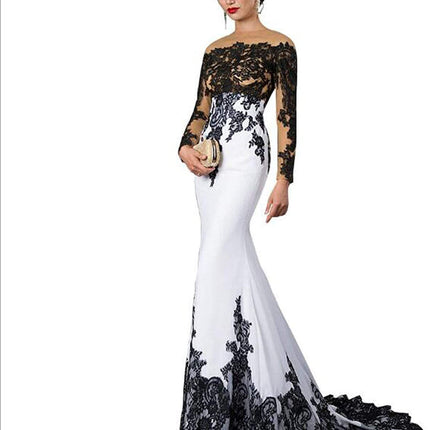 New Slim Mermaid Tail Wedding Dress - Royalessencelux