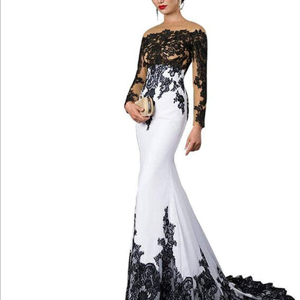 New Slim Mermaid Tail Wedding Dress - Royalessencelux